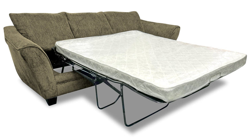 Febe Chenille Queen-Size Sofa Bed - Brown