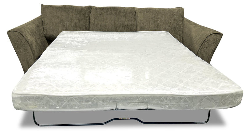 Febe Chenille Queen-Size Sofa Bed - Brown