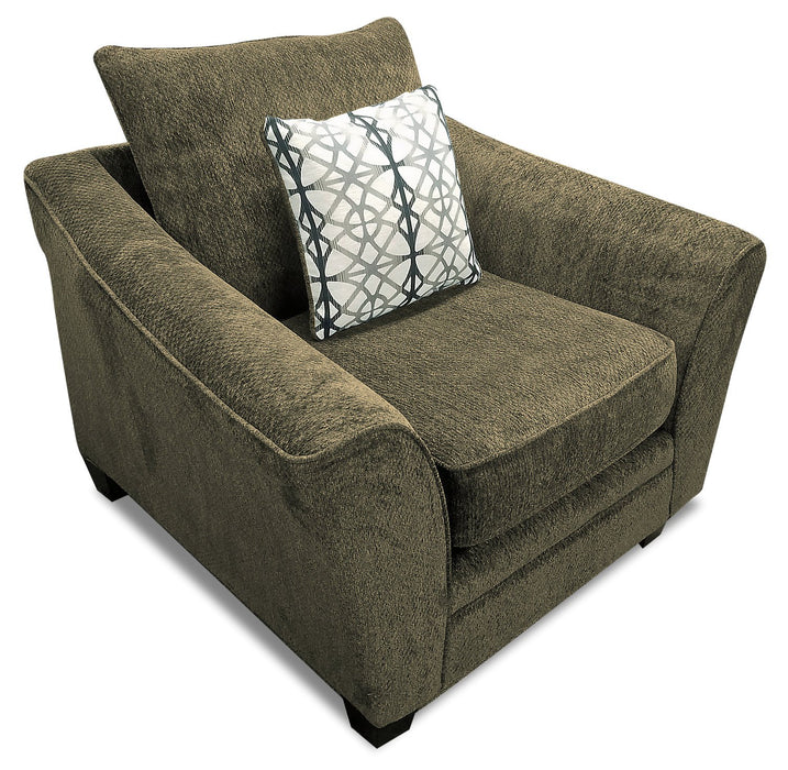 Febe Chenille Chair - Brown