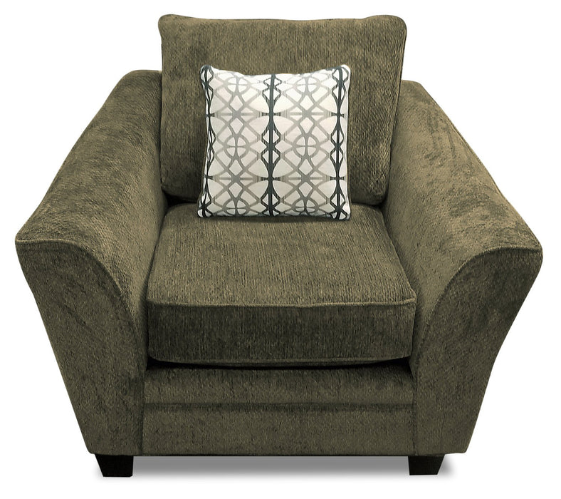 Febe Chenille Chair - Brown