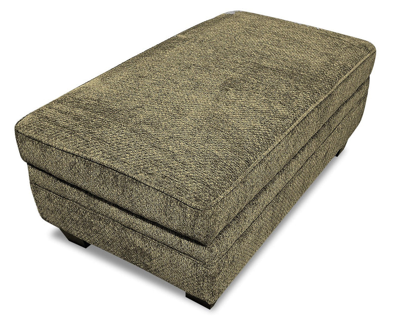 Febe Chenille Ottoman - Brown
