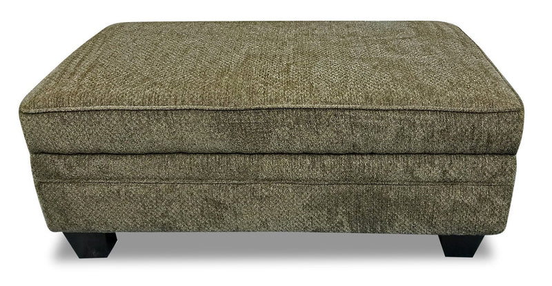 Febe Chenille Ottoman - Brown