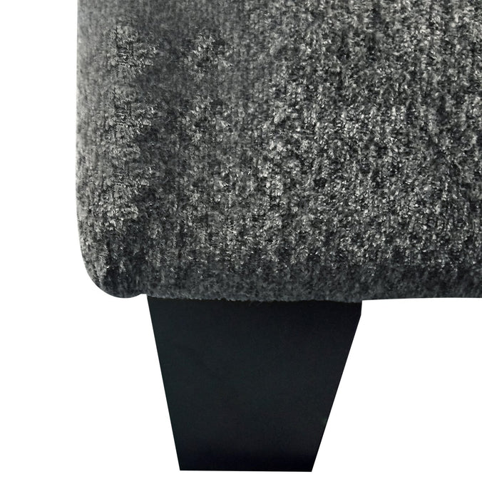 Febe Chenille Chair - Charcoal