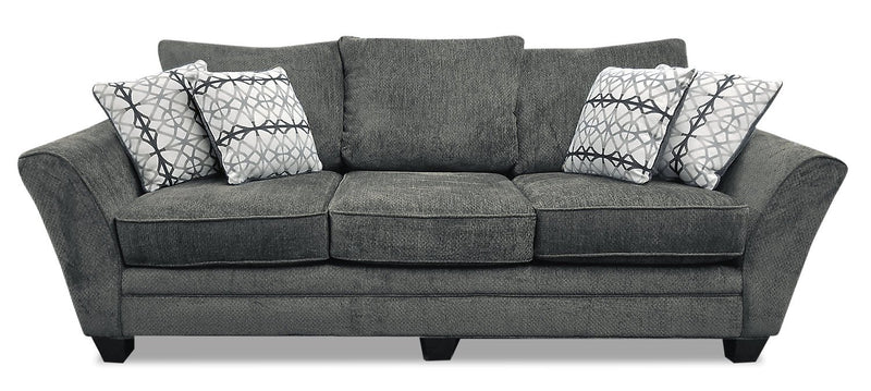 Febe Chenille Sofa - Charcoal
