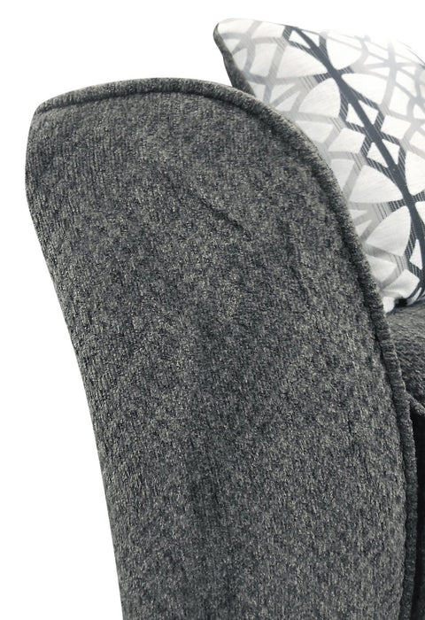 Febe Chenille Queen-Size Sofa Bed - Charcoal