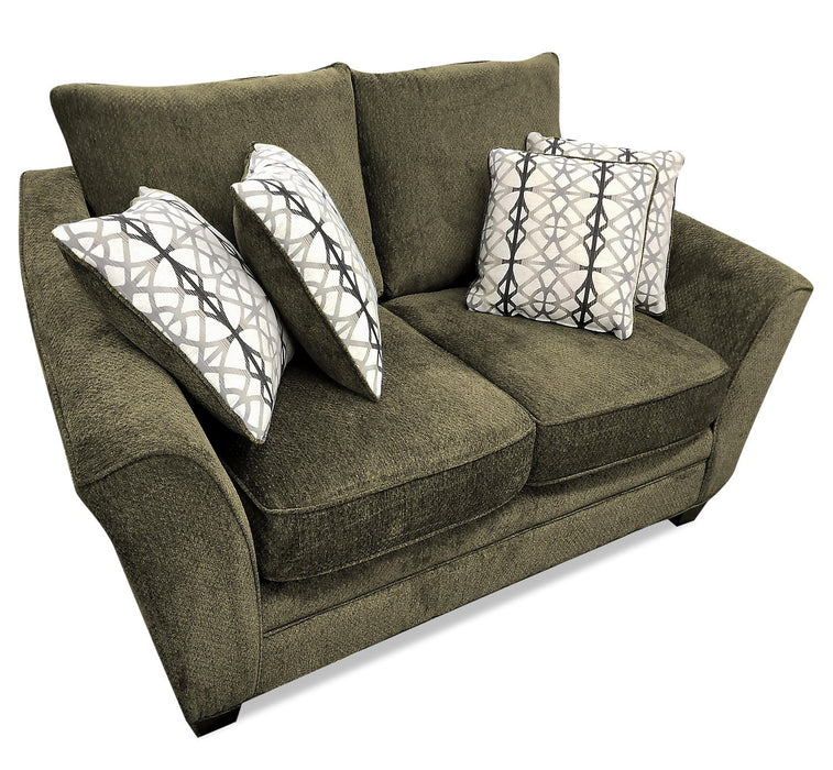 Febe Chenille Condo Loveseat - Brown