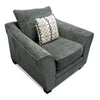 Febe Chenille Condo Chair - Charcoal