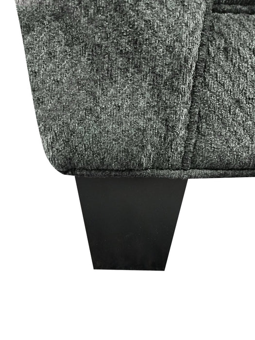 Febe Chenille Condo Loveseat - Charcoal