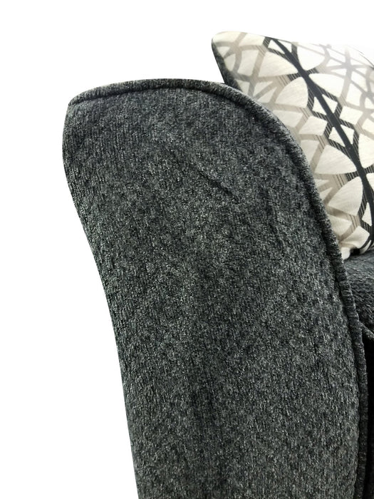Febe Chenille Condo Loveseat - Charcoal