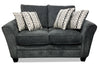 Febe Chenille Condo Loveseat - Charcoal