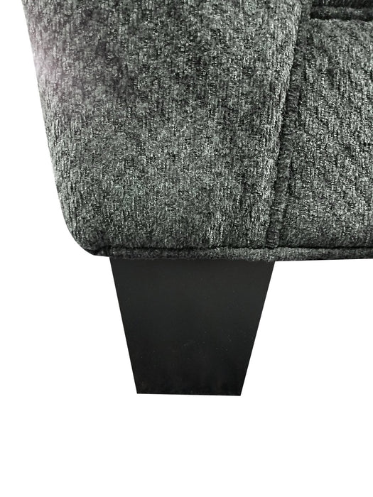 Febe Chenille Condo Sofa - Charcoal
