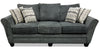 Febe Chenille Condo Sofa - Charcoal