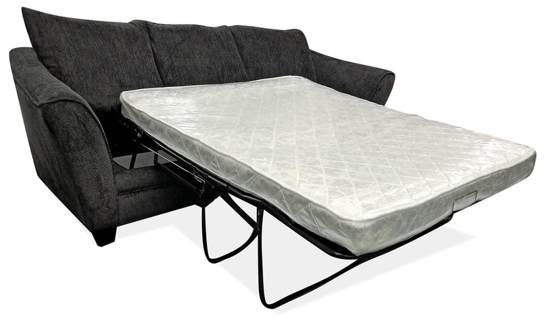Febe Chenille Full-Size Condo Sofa Bed - Charcoal