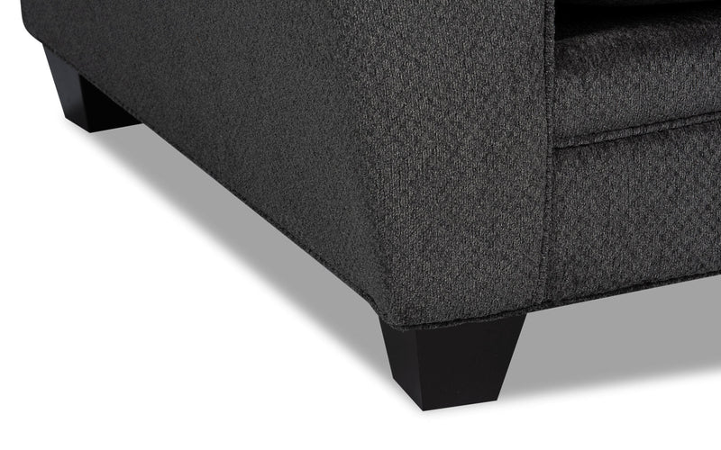 Febe Chenille Full-Size Condo Sofa Bed - Charcoal