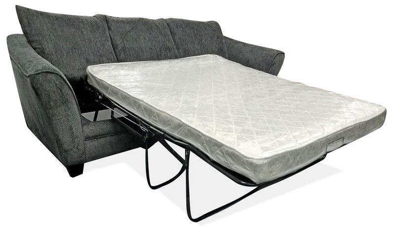 Febe Chenille Full-Size Condo Sofa Bed - Charcoal