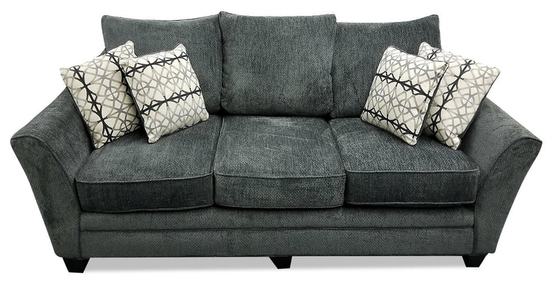 Febe Chenille Full-Size Condo Sofa Bed - Charcoal
