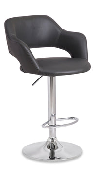 Finn Barstool with Swivel & Adjustable Seat, Vegan Leather Fabric, 23-31.5