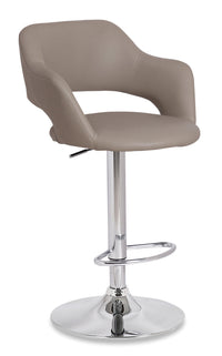 Finn Barstool with Swivel & Adjustable Seat, Vegan Leather Fabric, 23-31.5