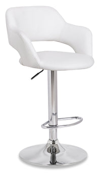 Finn Barstool with Swivel & Adjustable Seat, Vegan Leather Fabric, 23-31.5