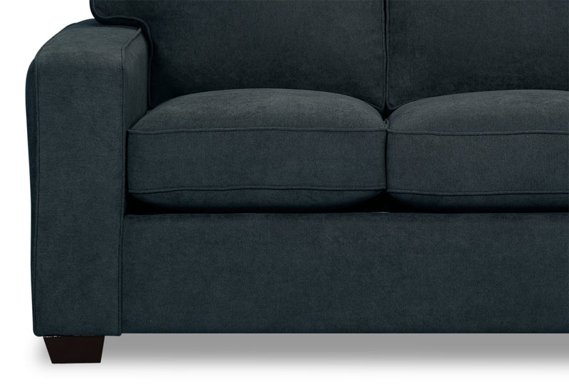 Fiona Chenille Loveseat - Navy