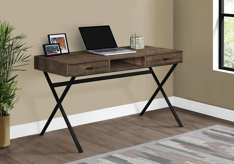 Flynn Reclaimed Wood-Look Desk - Brown