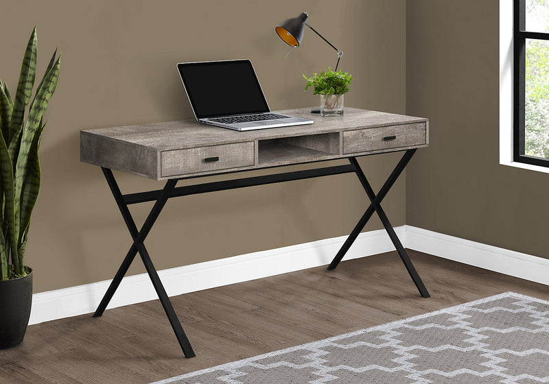 Flynn Reclaimed Wood-Look Desk - Taupe