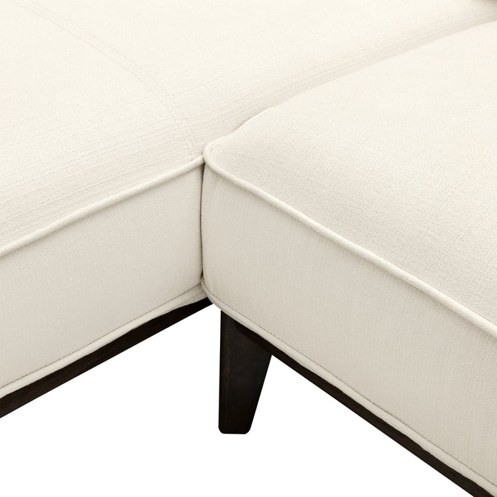 Gena 2-Piece Linen-Look Fabric Left-Facing Sectional - Cotton