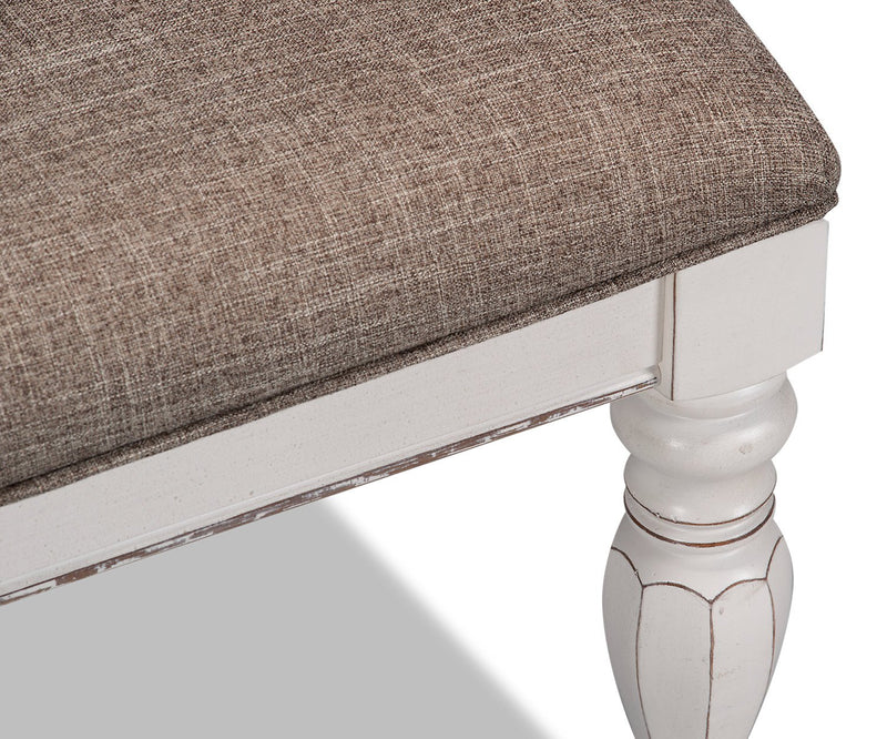Grace Bench – Antique White