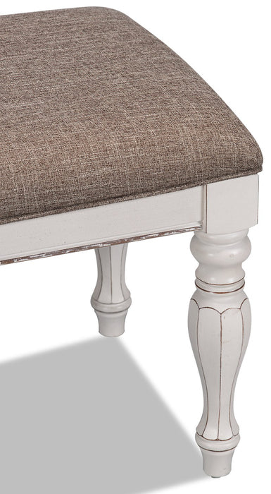 Grace Bench – Antique White