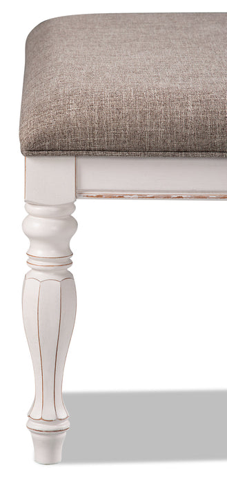 Grace Bench – Antique White