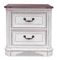 Grace Bedside 2-Drawer Nightstand with Built-in USB Ports, 28