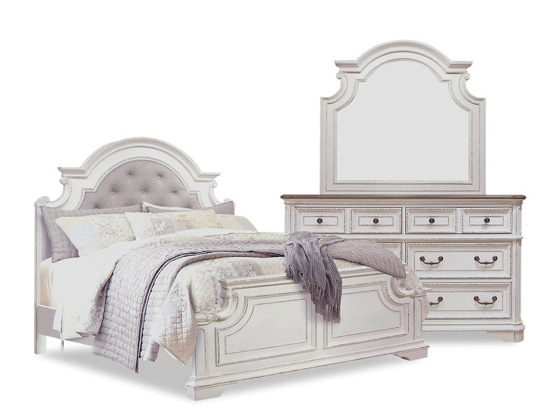 Grace 5-Piece King Bedroom Package - Antique White