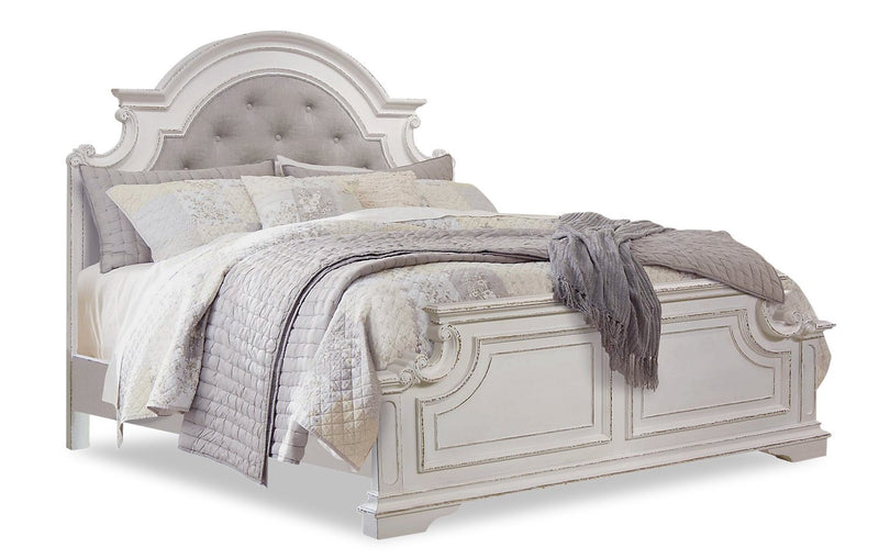 Grace Queen Bed - Antique White