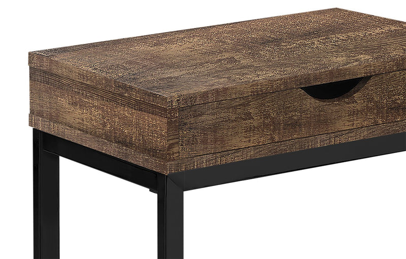 Harper Reclaimed Wood-Look Chairside Table with Drawer - Brown