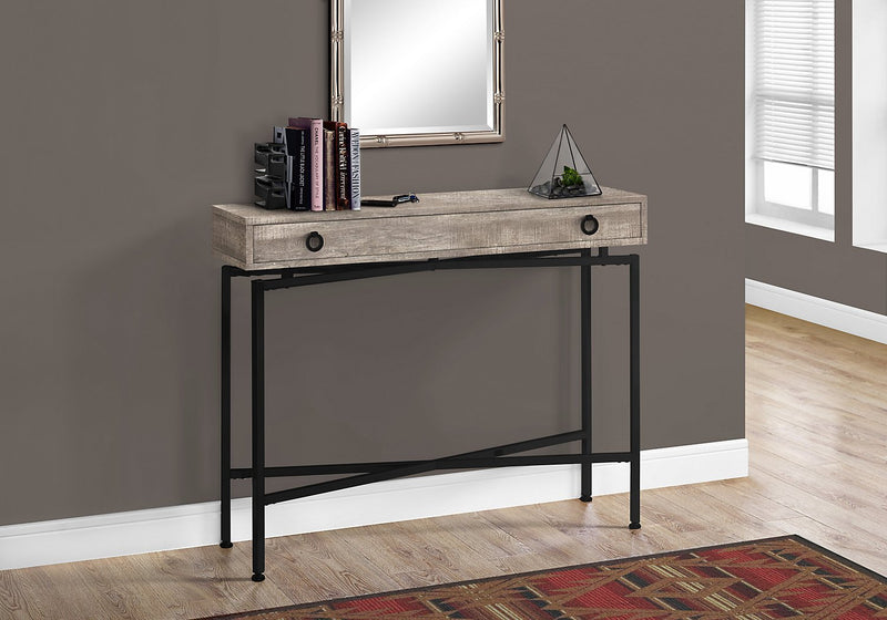 Harper Reclaimed Wood-Look Sofa Table - Taupe