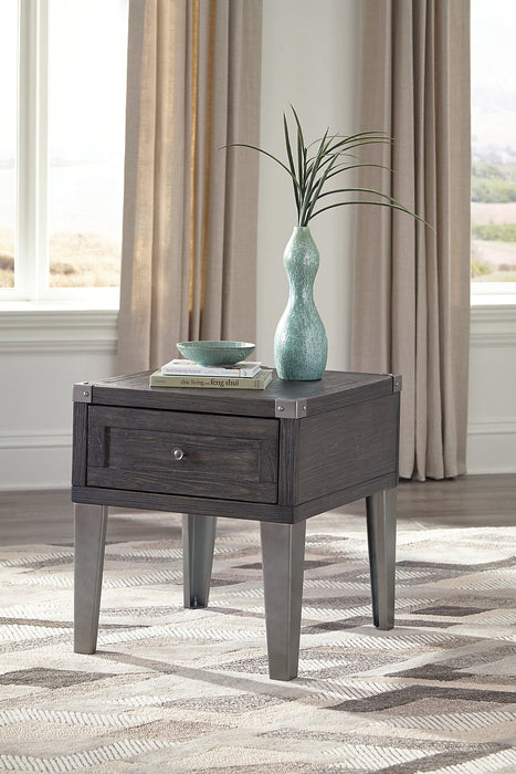 Hilla End Table - Dark Brown