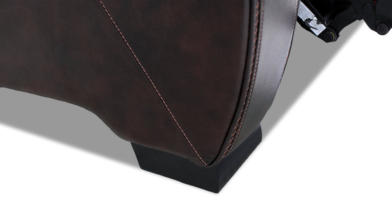 Hugo Genuine Leather Power Reclining Loveseat - Brown