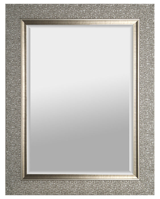 Designer Silver Beveled Mirror - 27\" x 35\"