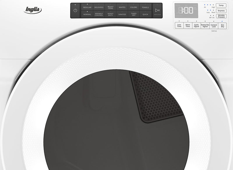 Inglis 5.0 Cu. Ft. Closet-Depth Front-Load Washer and 7.4 Cu. Ft. Electric Dryer with Intuitive Touch Controls 