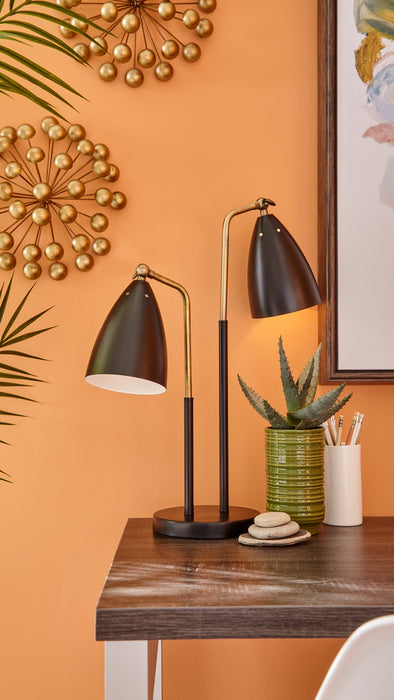 Jetty 22\" Black and Gold 2-Light Table Lamp