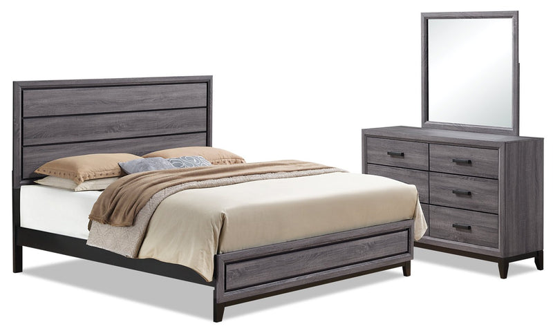 Kate 5-Piece King Bedroom Package - Grey
