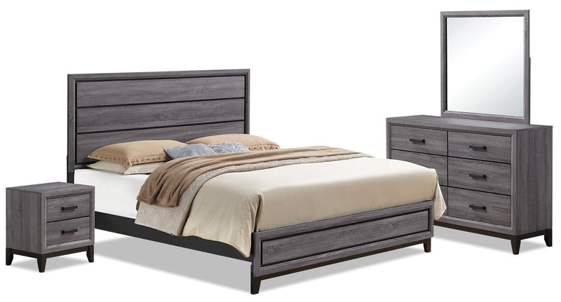 Kate 6-Piece King Bedroom Package - Grey