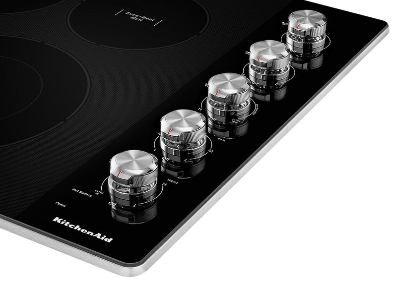 KitchenAid 30\" Electric Cooktop with Ultra Power Element - KCES550HSS