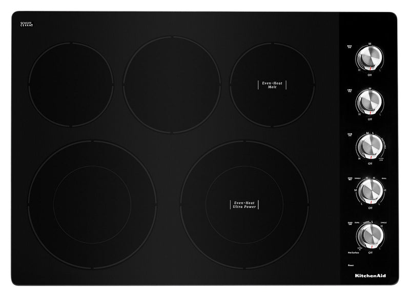 KitchenAid 30\" Electric Cooktop with Ultra Power Element - KCES550HSS
