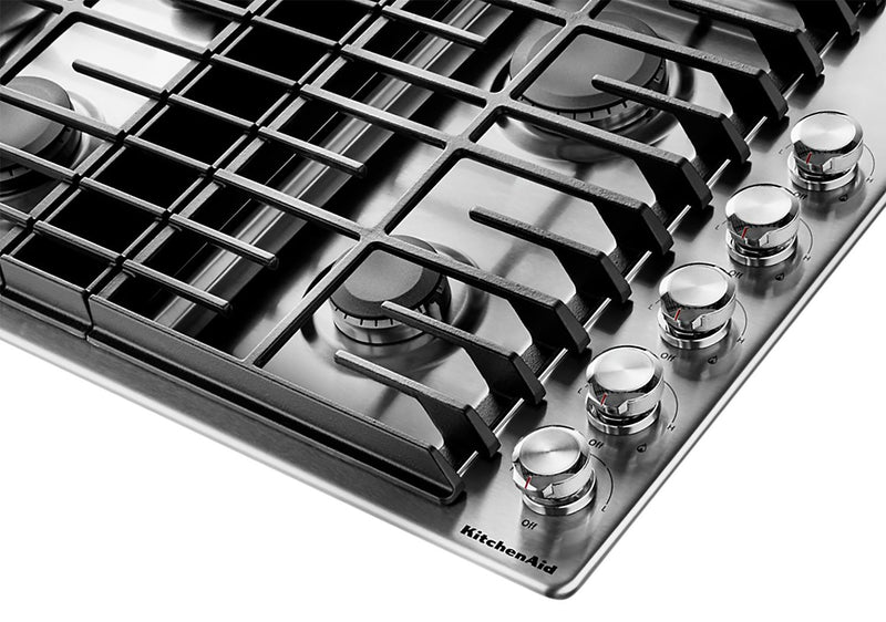 KitchenAid 30\" 4-Burner Gas Downdraft Cooktop - KCGD500GSS