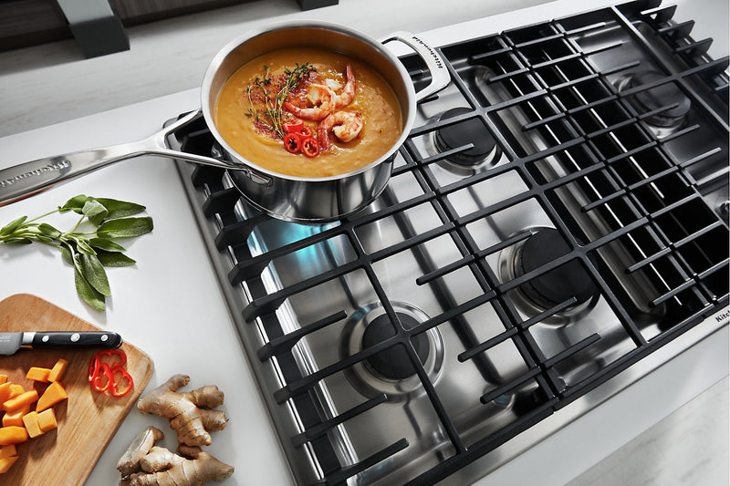 KitchenAid 36\" Five-Burner Gas Cooktop - KCGD506GSS