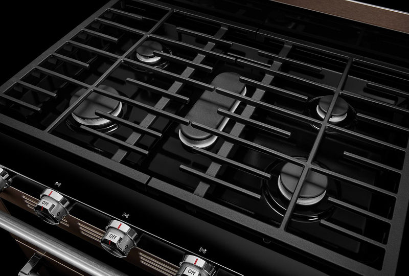 KitchenAid 30\" Gas Double Oven Convection Range - KFGD500EBS