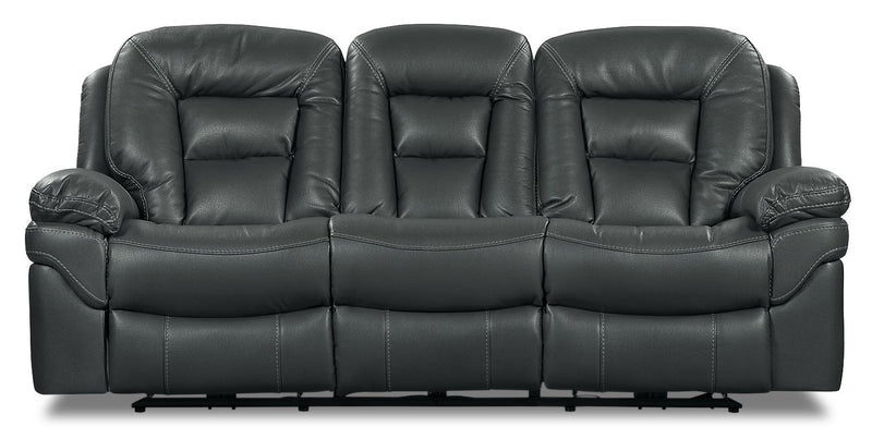 Leo Leath-Aire® Fabric Power Reclining Sofa - Grey