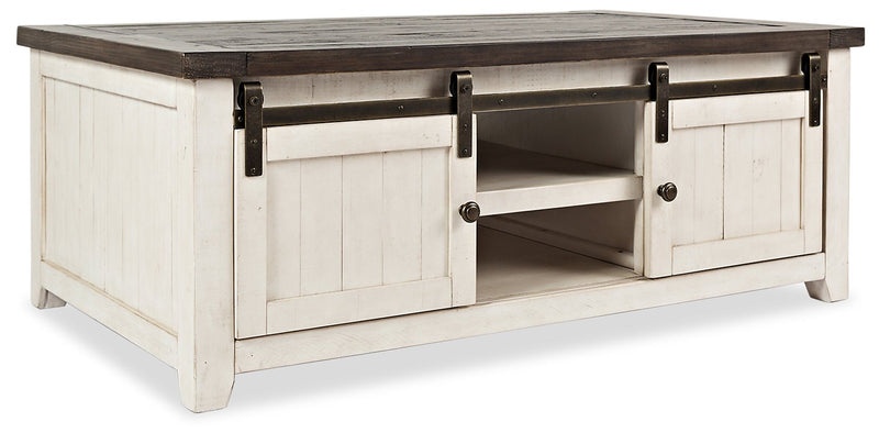 Madison Barn Door Coffee Table – White