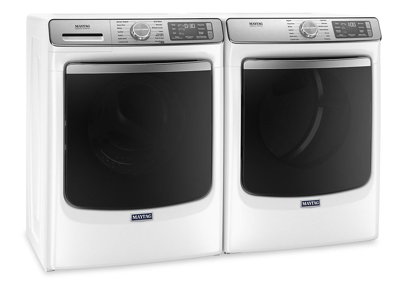 Maytag Front-Load 5.8 Cu. Ft. Smart Washer with Extra Power and 7.3 Cu. Ft. Electric Smart Dryer – White